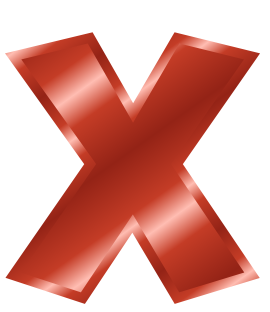 red_metal_letter_x